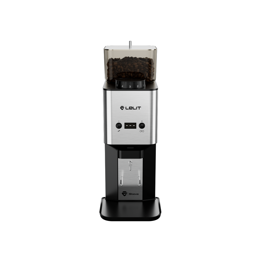 Lelit Steve grinder in brushed stainless steel