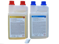 Übermilk Cleaner No. 1 and Cleaner No. 2 with filter disc for the Übermilk ONE