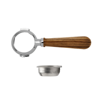 Lelit58 Bottomless Portafilter – 58 mm – Zebrano