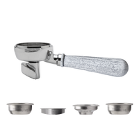 Lelit58 Portafilter – 58 mm with Spouts – 2-way, White Ash