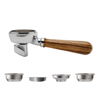 Lelit58 Portafilter – 58 mm with Spouts – 2-way, Zebrano
