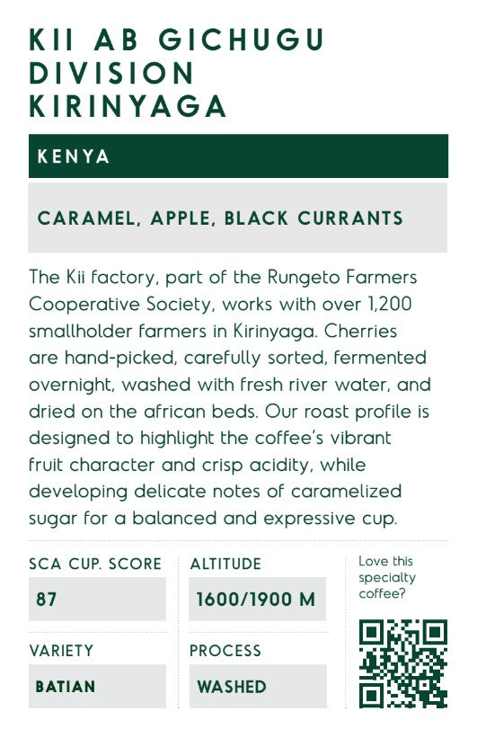 Kenya Kii AB info cards 50pcs