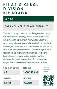 Kenya Kii AB info cards 50pcs