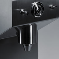 Übermilk ONE milk outlet and controls, stainless steel detail