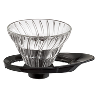 Hario V60 Glass Coffee Dripper, black, size 01