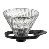 Hario V60 Glass Coffee Dripper, black, size 02