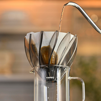 Dripper Hario V60 Suiren, noir transparent