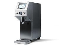 Übermilk ONE automatic milk texturing system, stainless steel, three-quarter view